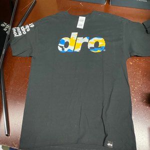 Dro Mens Black Graphic Short Sleeve Crew Neck Pullover T Shirt Size Large